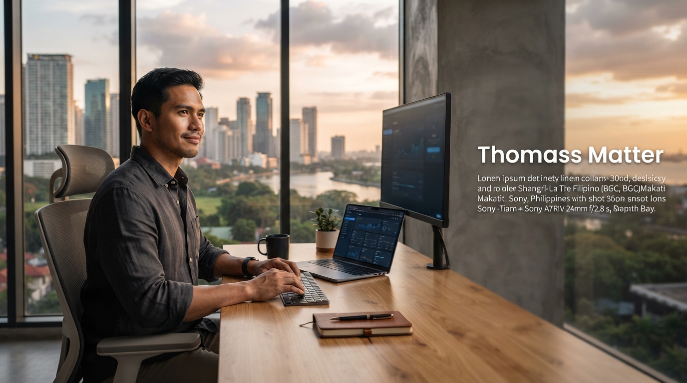 Thomass Matter platform interface na nagpapakita ng growth chart at data analysis nodes